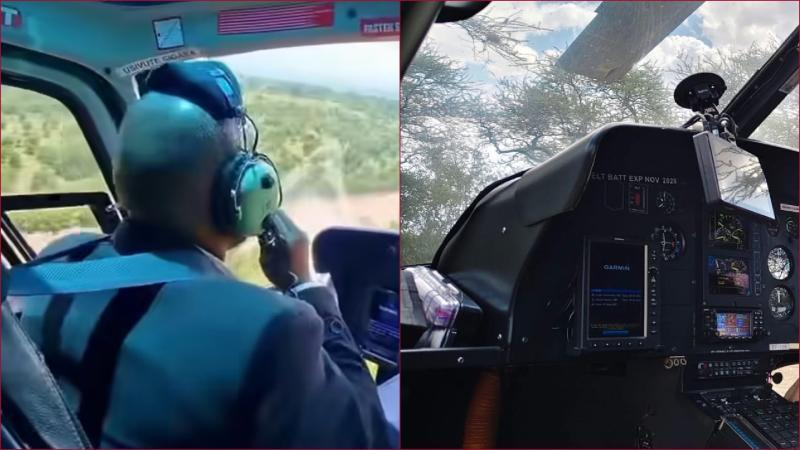 Deceased Emurua Dikirr MP Johana Ngeno in a chopper before his tragic death on February 28.